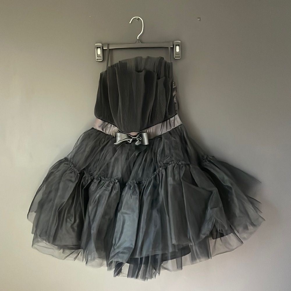 Black tulle dress